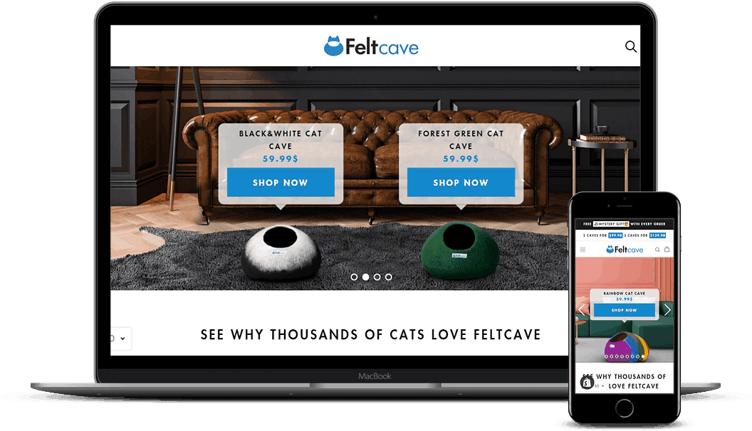 פיתוח חנות שופיפיי – FeltCave